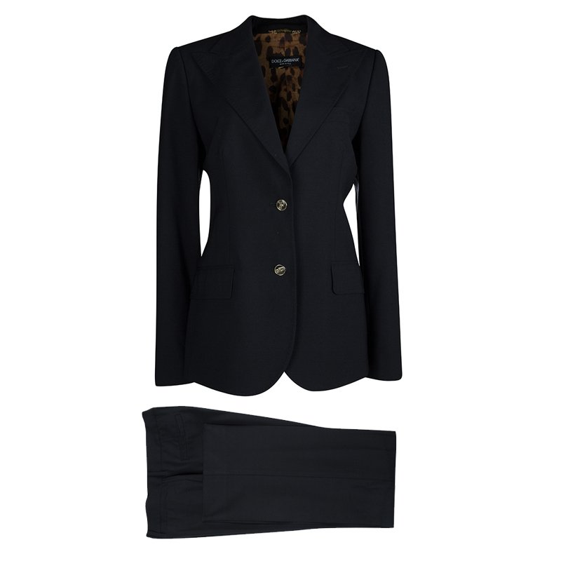 Dolce And Gabbana Black Pant Suit L