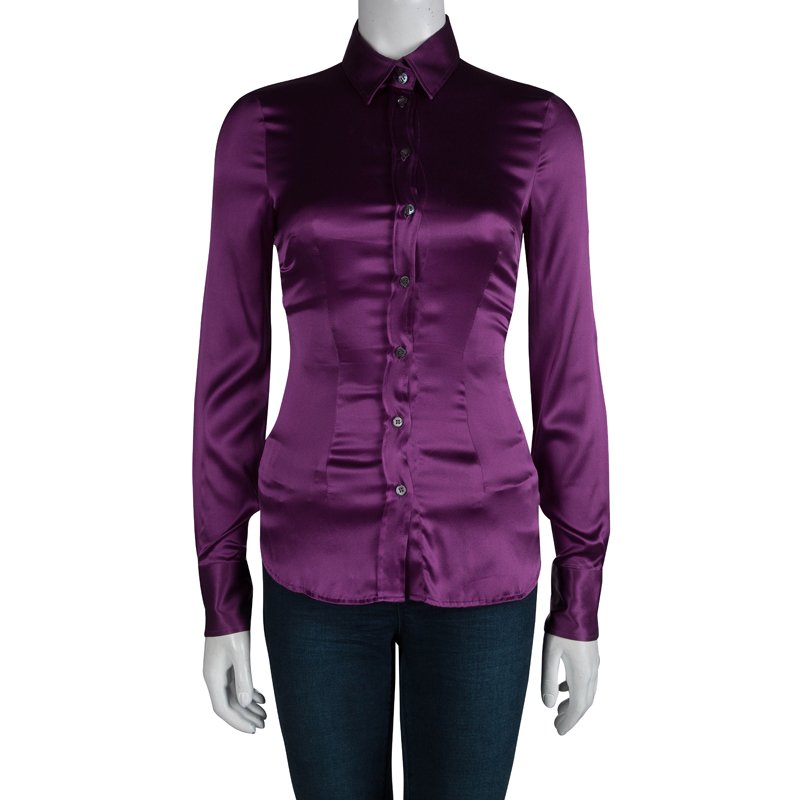 dolce gabbana purple shirt