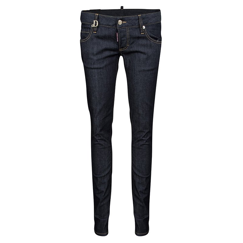 Pre Owned DSquared2 Indigo Dark Wash Denim Slim Fit Jeans S