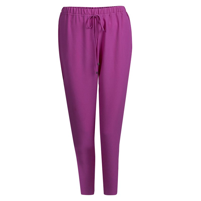 Elie Tahari Pink Elasticized Waist Straight Cut Pants S