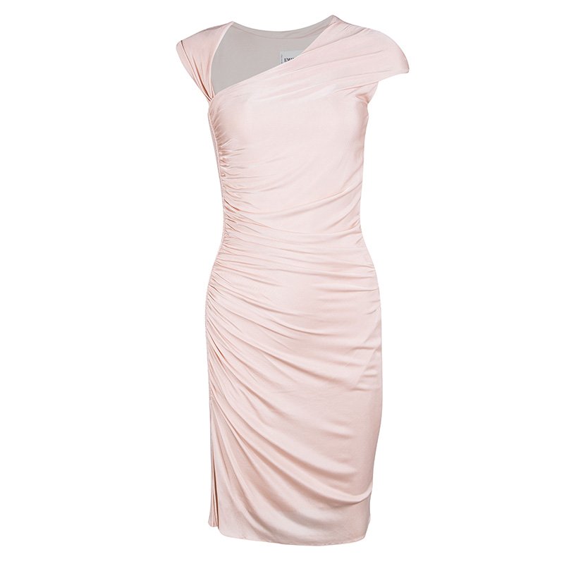 مملوكة مسبقًا Emilio Pucci Baby Pink Ruched Dress S
