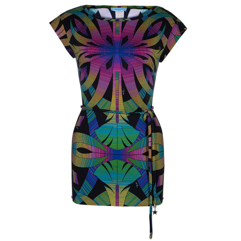 Emilio Pucci Multicolor Belted Print Top S