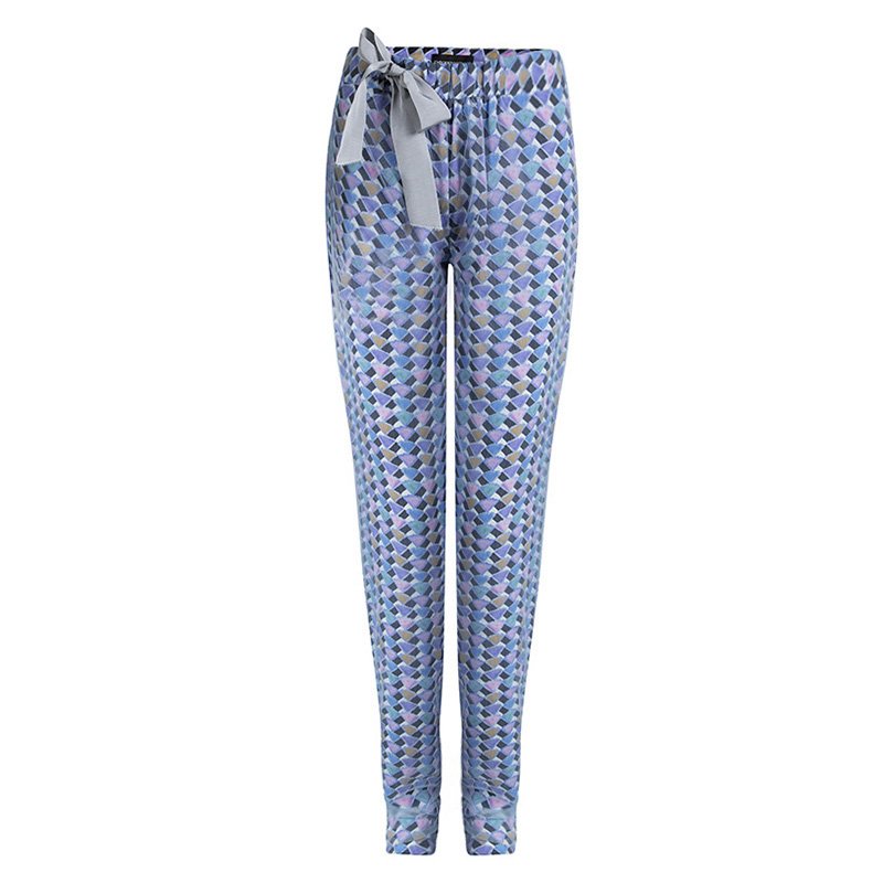 Pre Owned Emporio Armani Multicolor Printed Mesh Overlay Trousers L