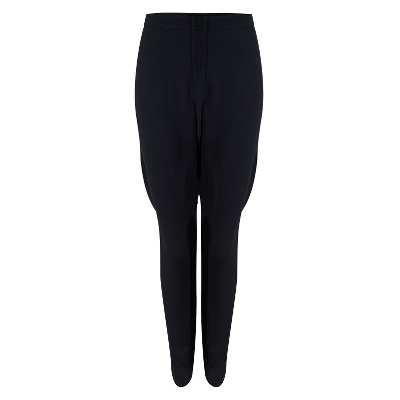 Pre Owned Emporio Armani Grey Contrast Panel Detail Trousers M