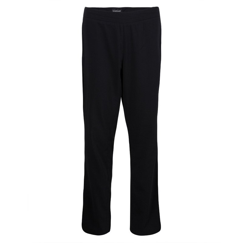 Pre Owned Emporio Armani Black Loose Fit Pants L