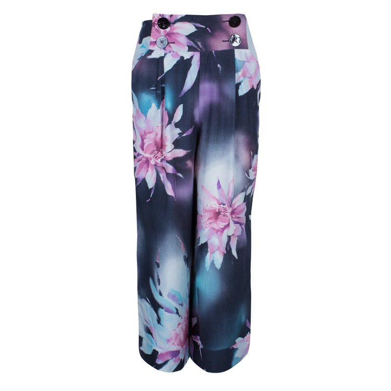 Pre Owned Emporio Armani Floral Print Pants S