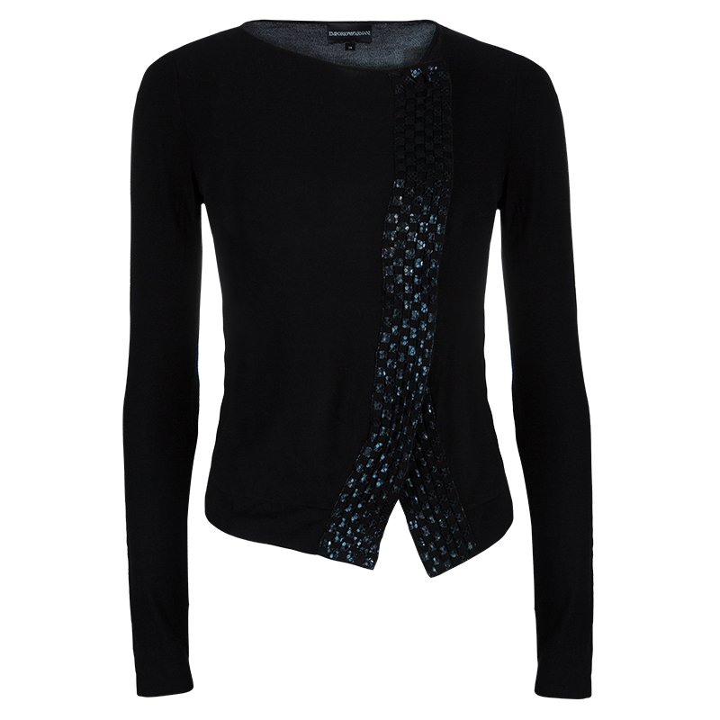 black embellished cardigan