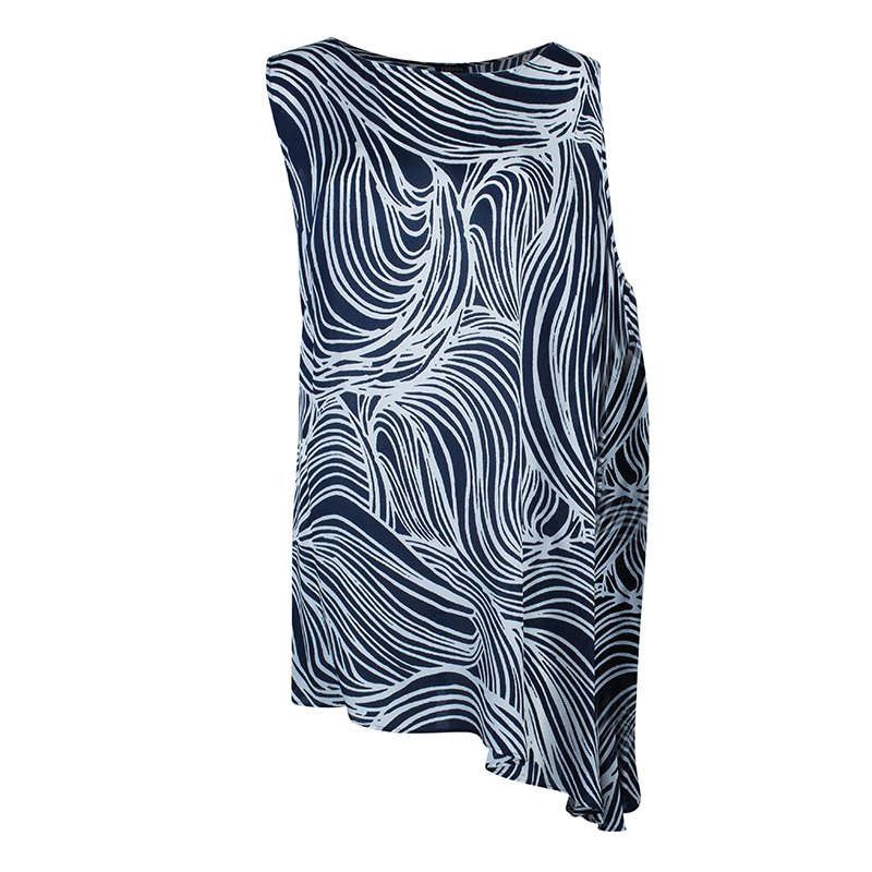 Pre Owned Escada Navy Nebahat Top L