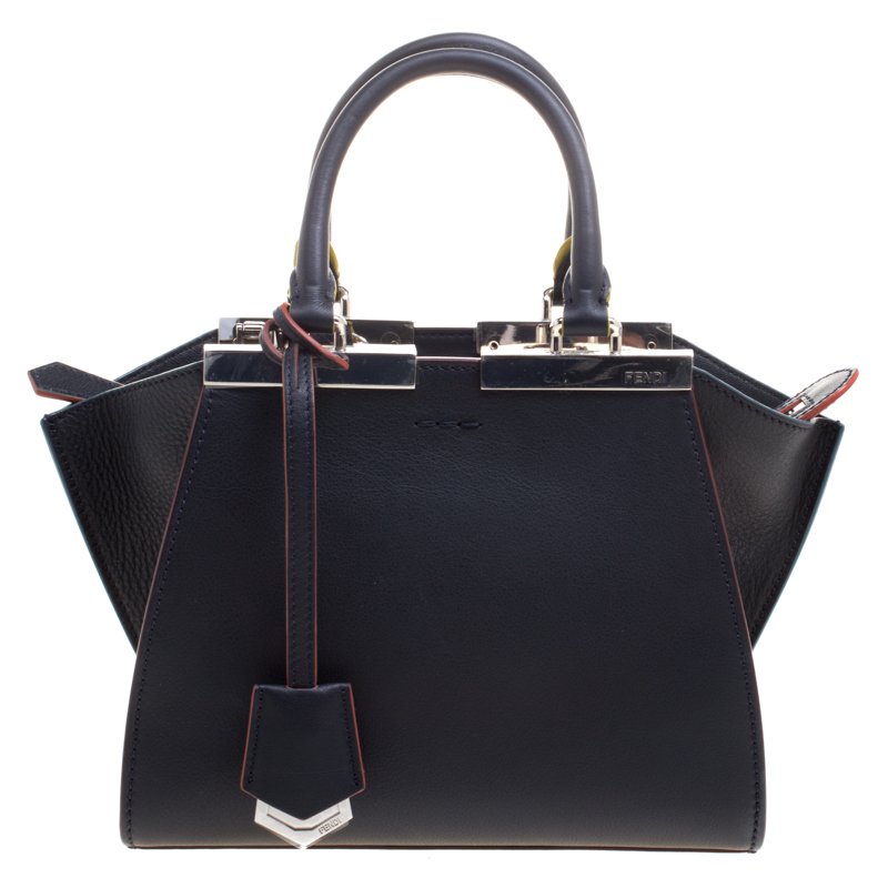 Pre Owned Fendi Black Leather Mini 3Jours Tote