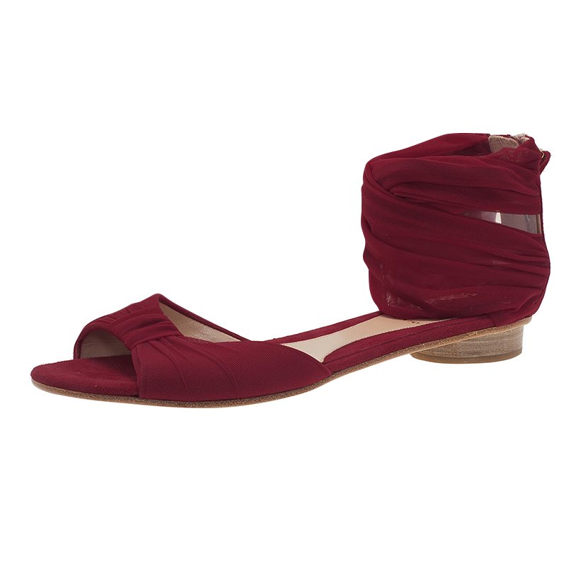 fendi red sandals