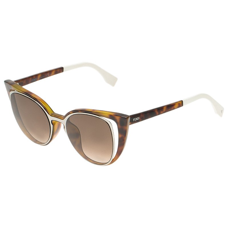 Fendi Tortoise Frame FF0136 Cat Eye Sunglasses Fendi