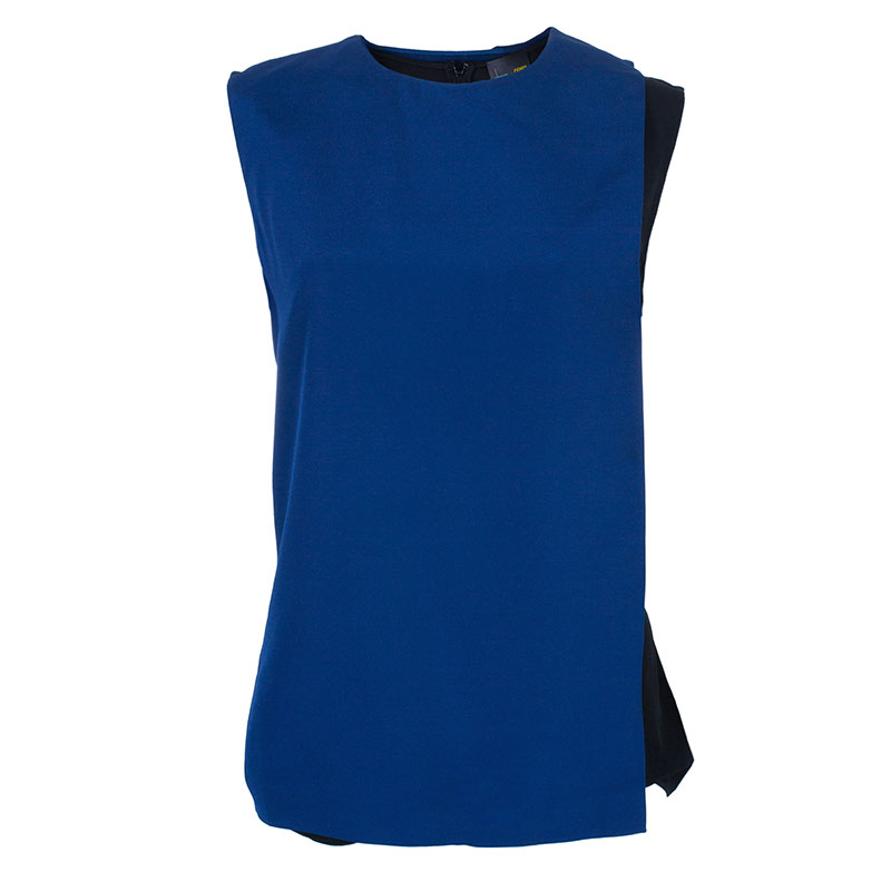 Pre Owned Fendi Sleeveless Colorblock Top M