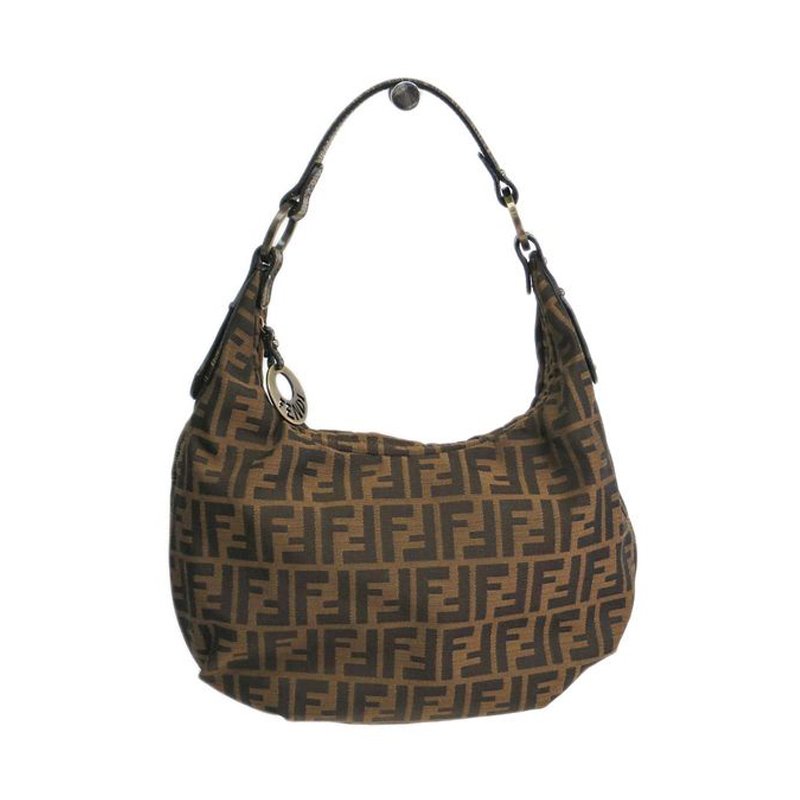 fendi zucca large hobo bag tobacco