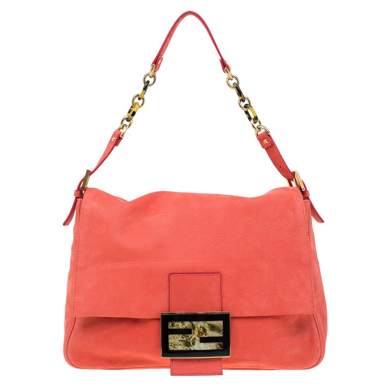 Fendi Orange Soft Leather Mama Forever Shoulder Bag Fendi | TLC