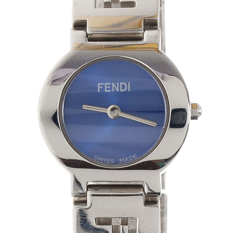 Fendi Royal Blue Stainless Steel 3050L Women's Wristwatch 24MM