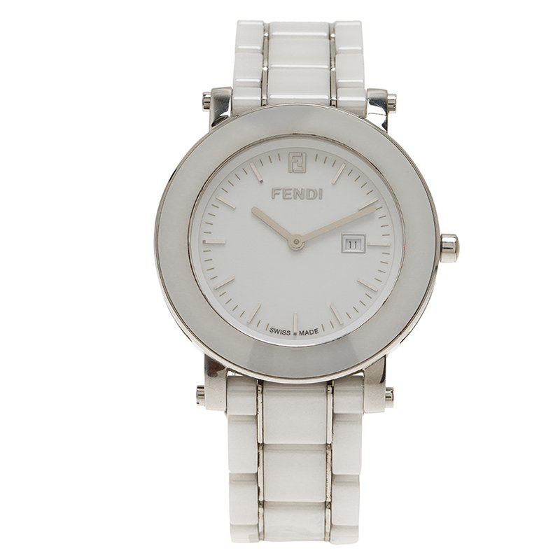 Fendi White Ceramic F642140 Women's Wristwatch 38MM