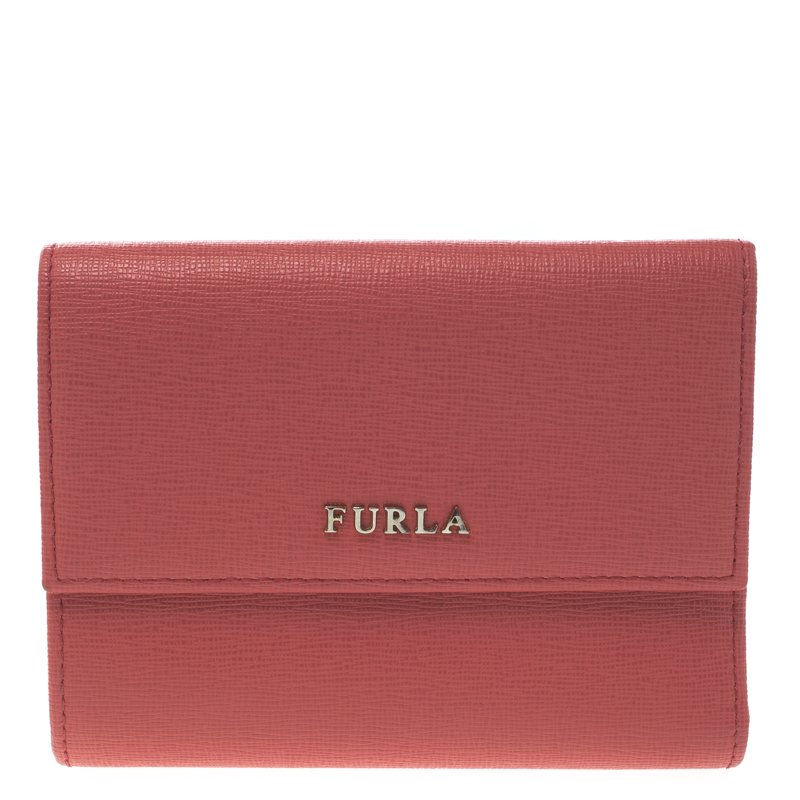 Furla Pink Leather Babylon Trifold Wallet Furla | The Luxury Closet
