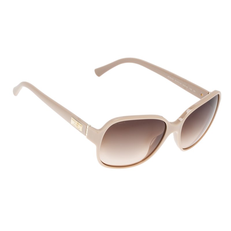 Giorgio Armani Cream 8020 Oversized Square Sunglasses