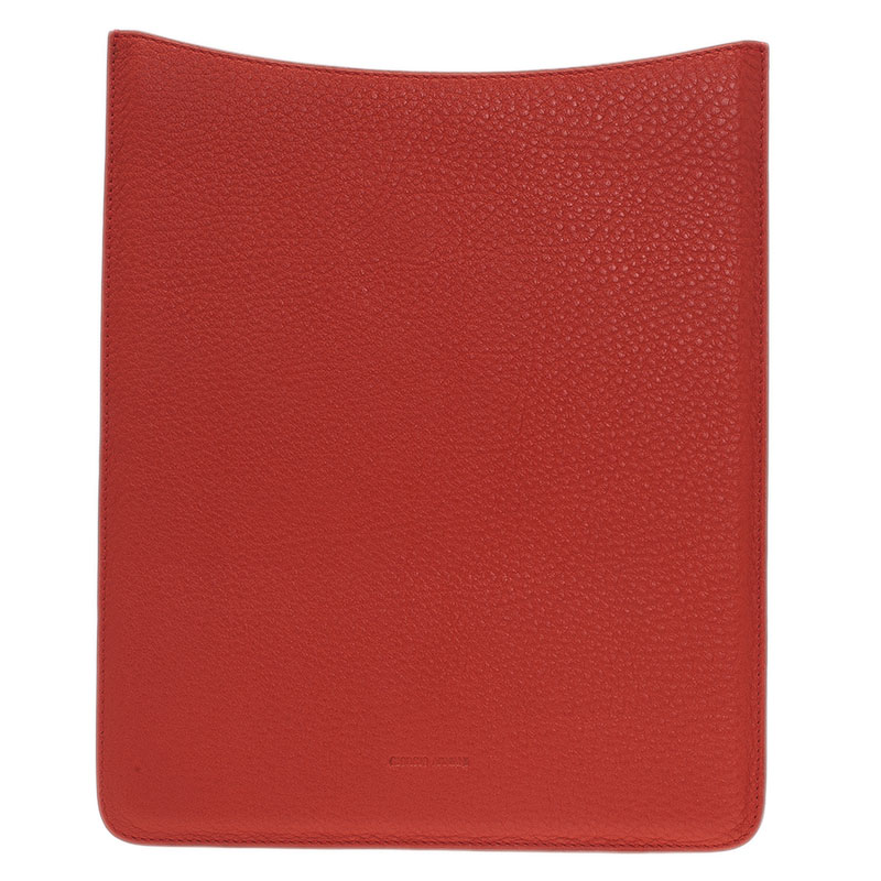 Pre Owned Giorgio Armani Orange Leather iPad Air Cover