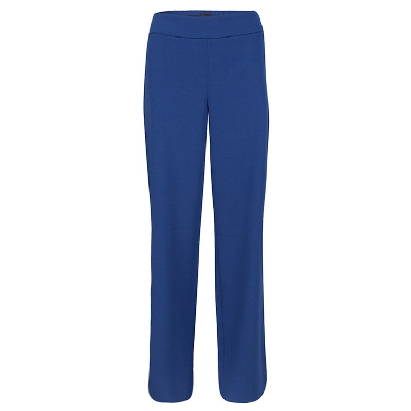 Giorgio Armani Super 150s Blue Wool Wide Leg Pants M