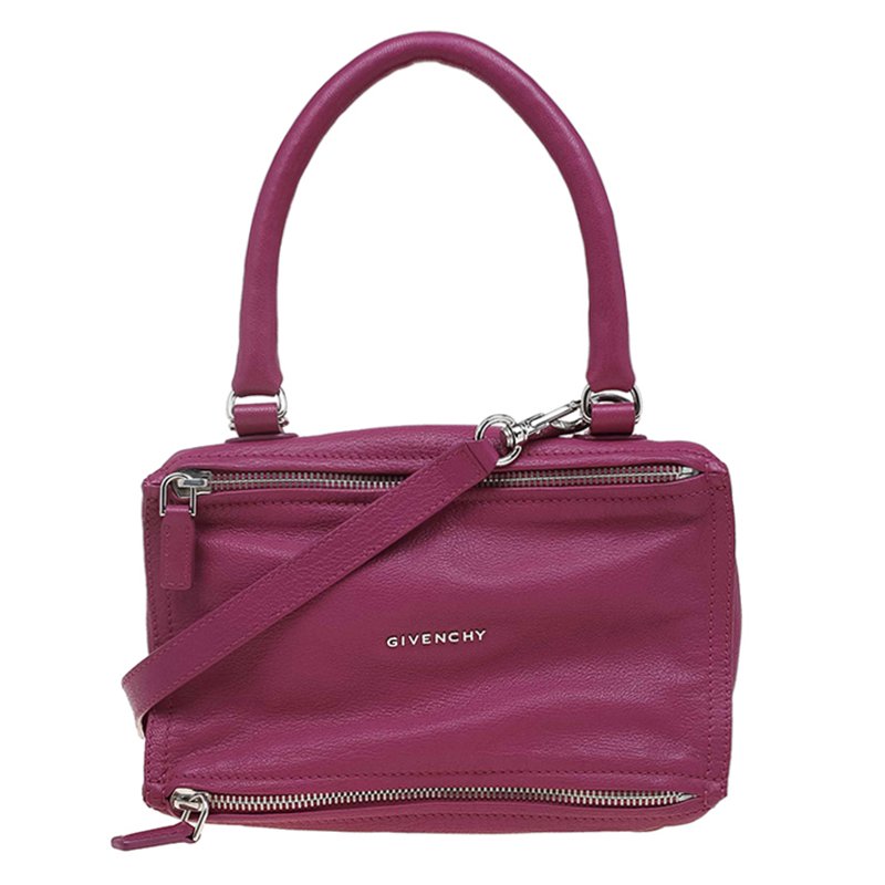Givenchy Purple Leather Small Pandora Messenger Bag