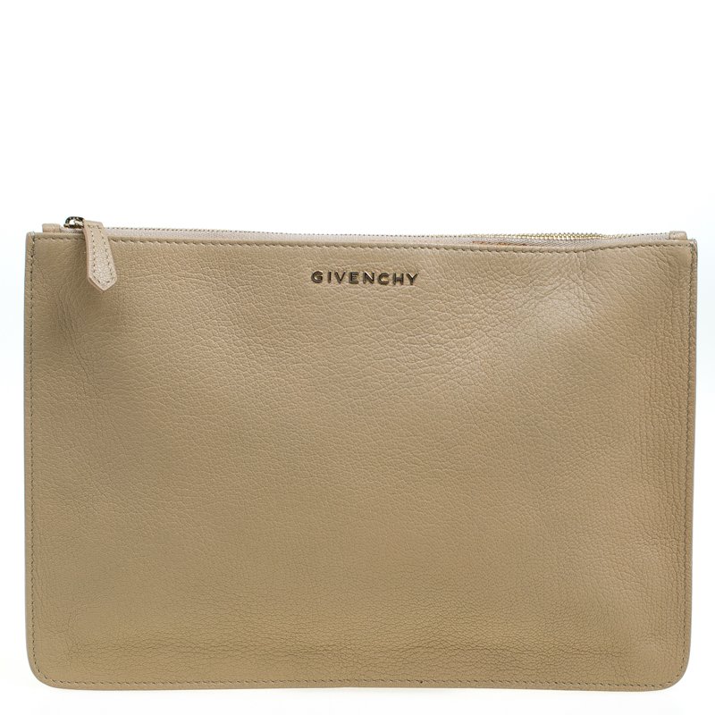 Givenchy Beige Leather Pouch