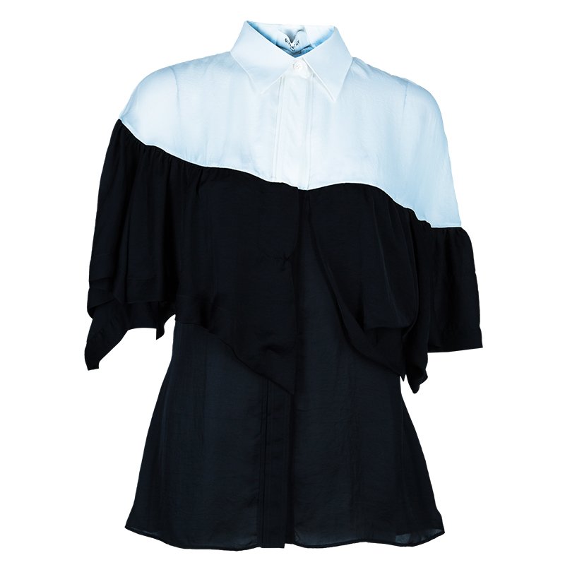 Givenchy Monochrome Frill Detail Top L
