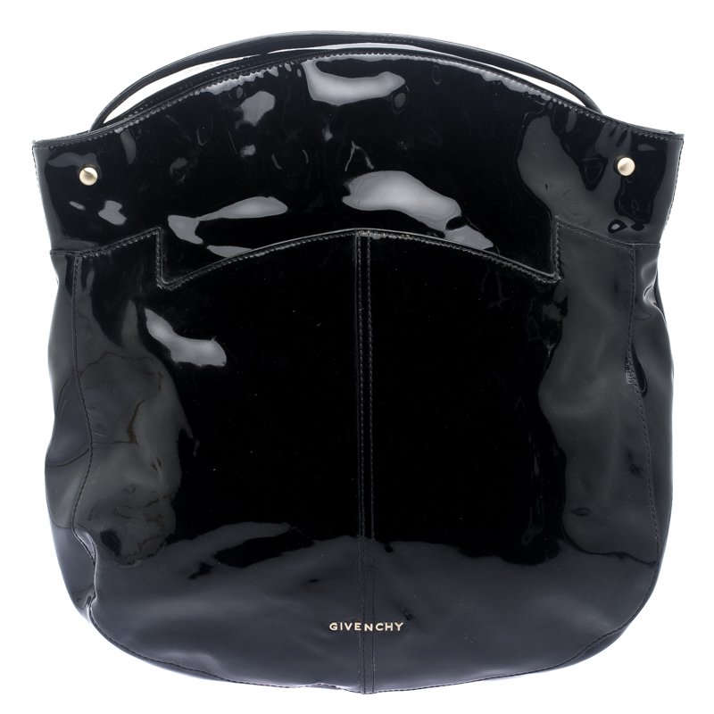 Givenchy Black Patent Leather Hobo