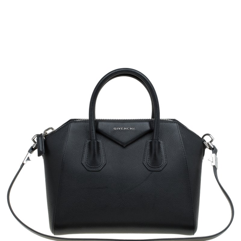 Pre Owned حقيبة جيفنشي انتيغونا صغيرة جلد سوداء