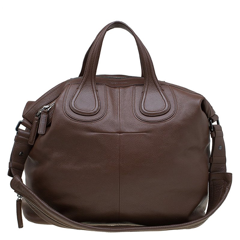 Pre Owned حقيبة يد جيفنشي نايتنيغيل كبيرة جلد بنية