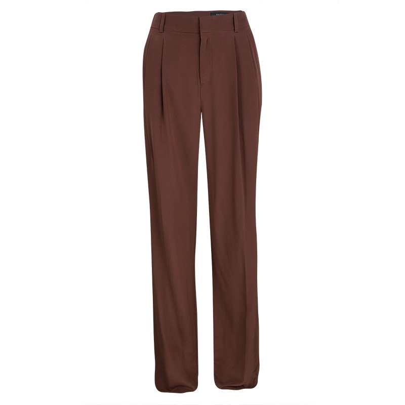 Gucci Pinkish Brown Tailored Silk Pants S