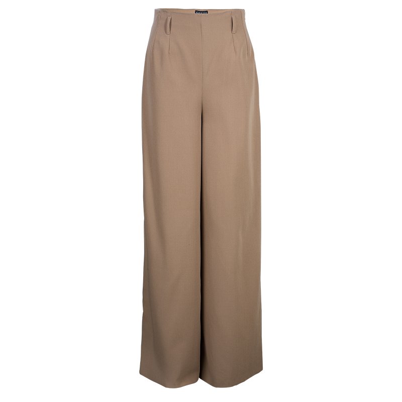 Gucci Dark Beige Wide Leg Trousers S