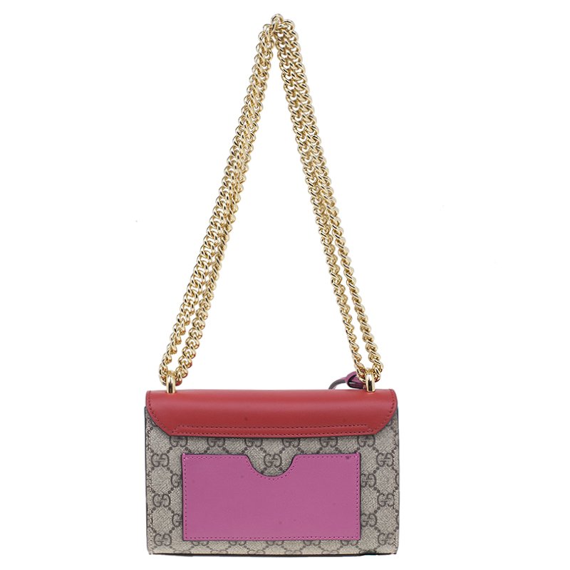 Gucci Perfect Pink GG Supreme Coated Canvas Padlock Medium Shoulder Bag -  Yoogi's Closet