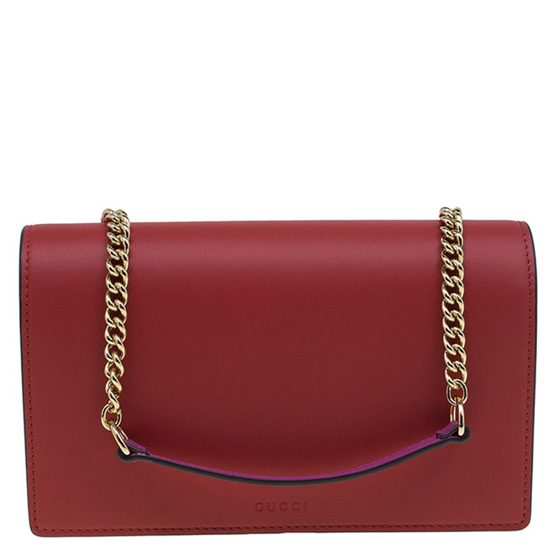 Pre Owned حقيبة غوتشي ميني سلسلة كانفاس سوبريم GG وجلد متعددة الألوان