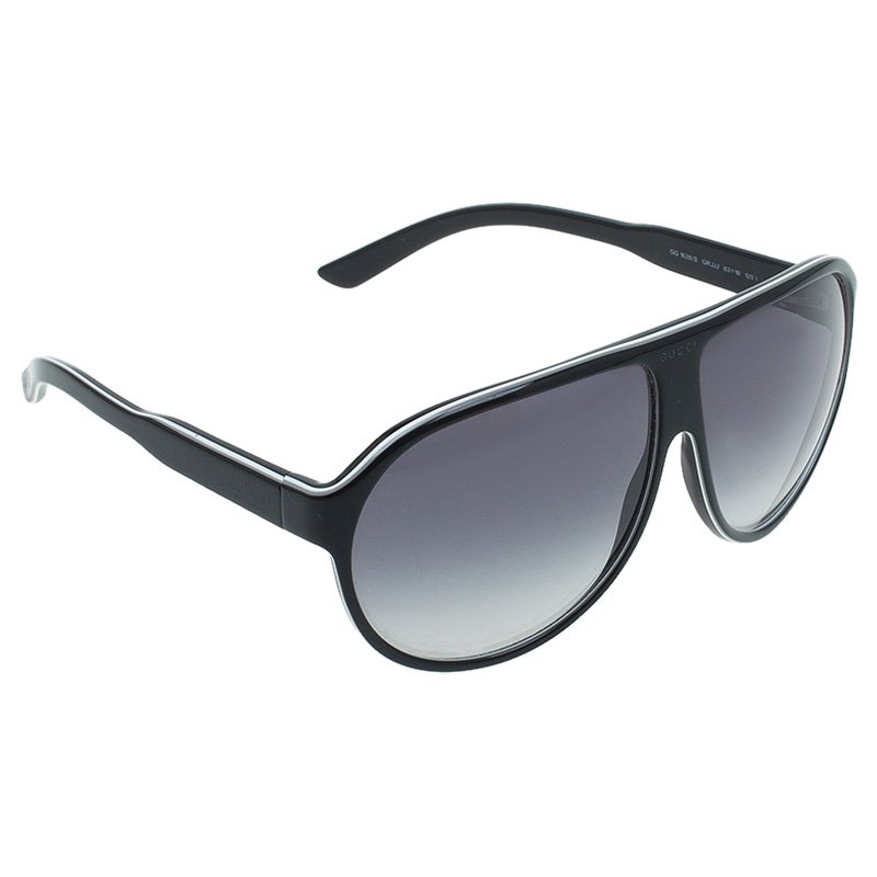 نظارة شمسية غوتشي 1628/S سوداء مستديرة