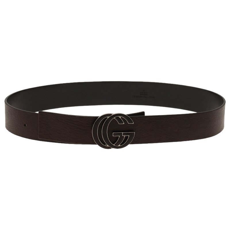 gucci double g silver belt
