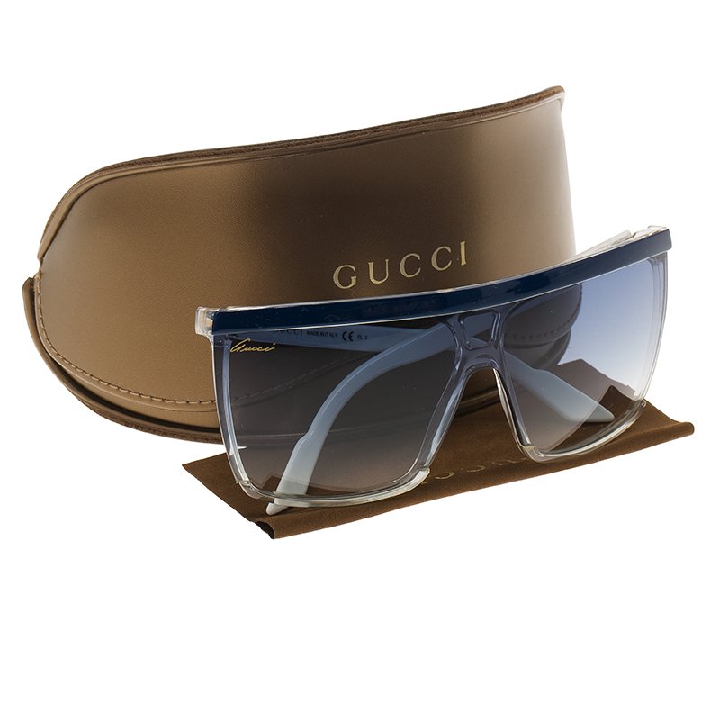 Gucci Blue and White GG 3554/S Shield Sunglasses