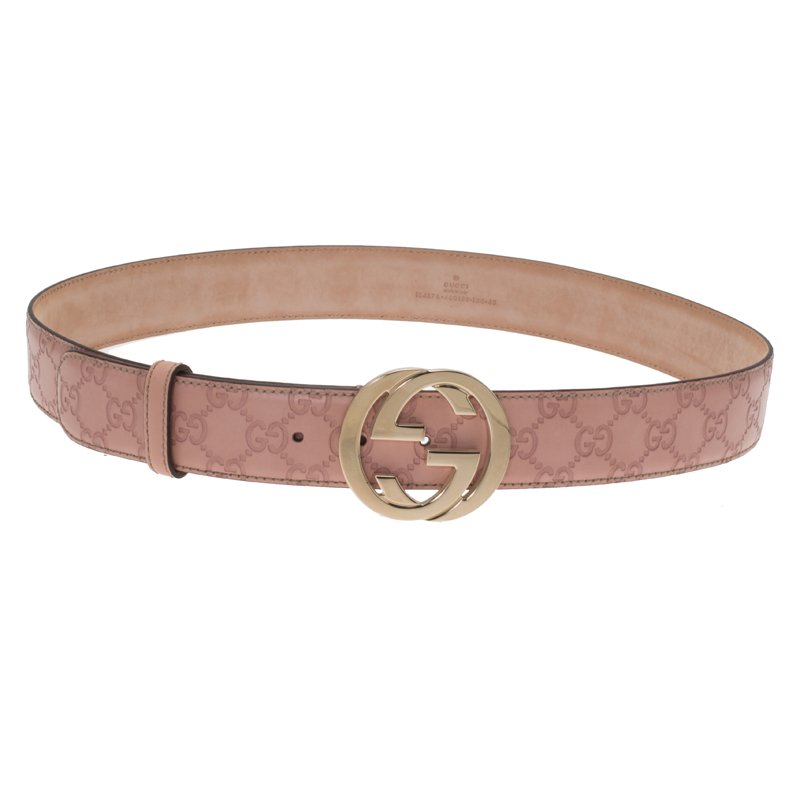 gucci belt pink leather