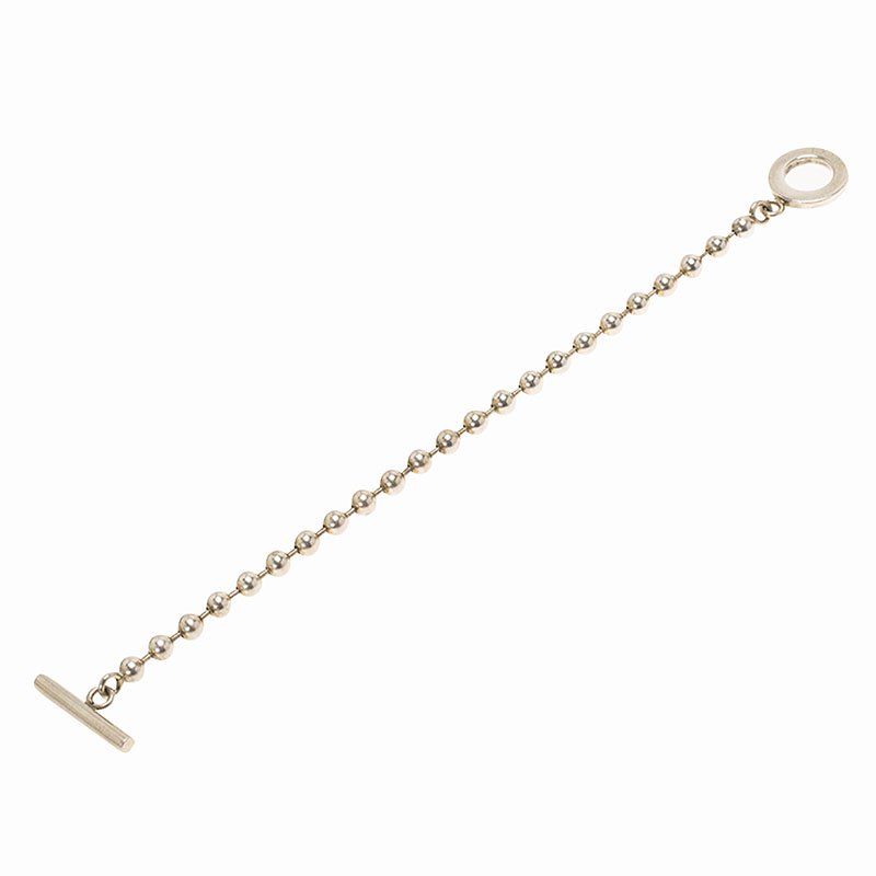 Pre Owned Gucci Boule Chain Silver Bracelet