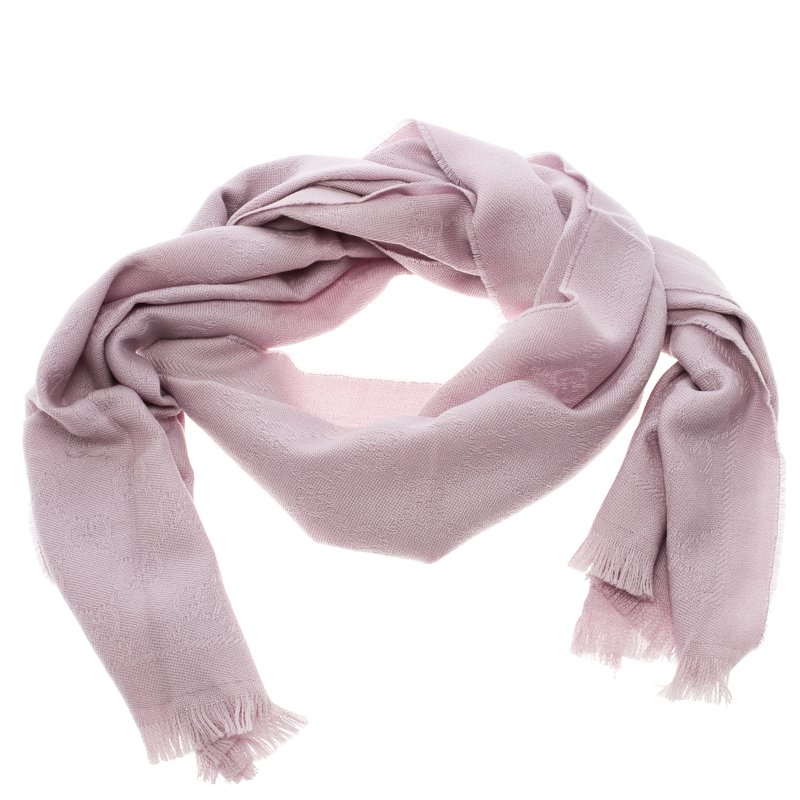 Pre Owned وشاح غوتشي غوتشيسيما صوف بنفسجي