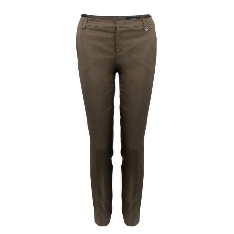 Pre Owned Gucci Green Trousers XS