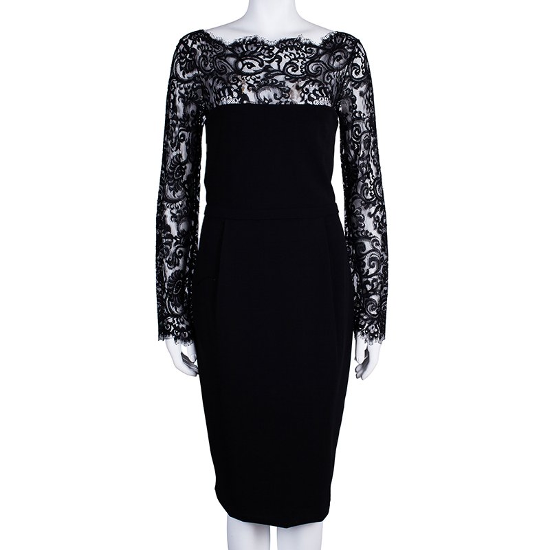 gucci black lace dress