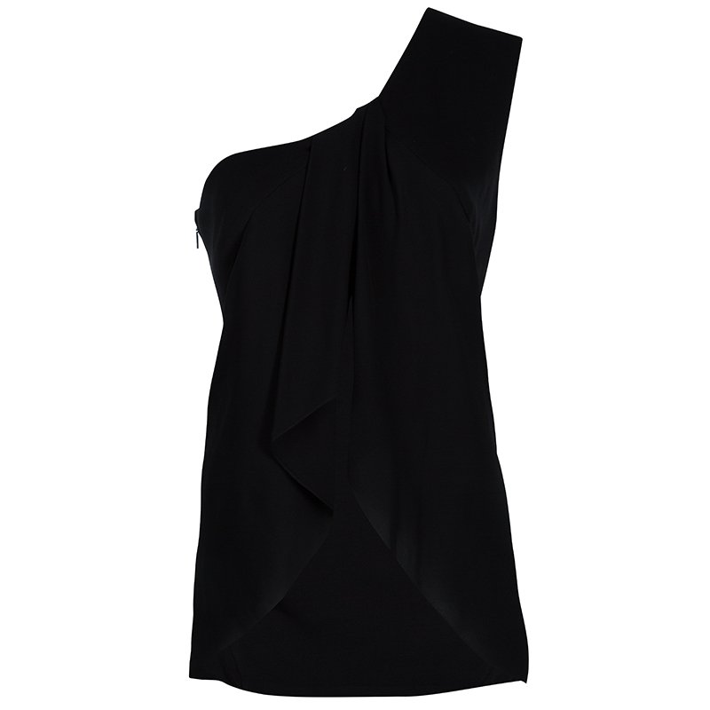 Pre Owned توب غوتشي بكتف واحد أسود L