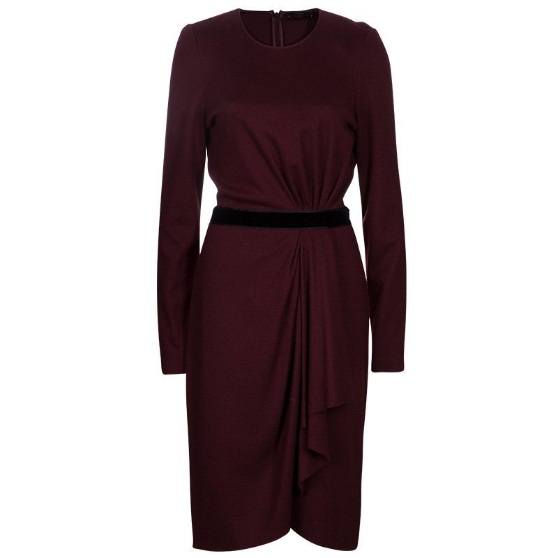 Gucci Burgundy Long Sleeve Dress L Gucci | TLC