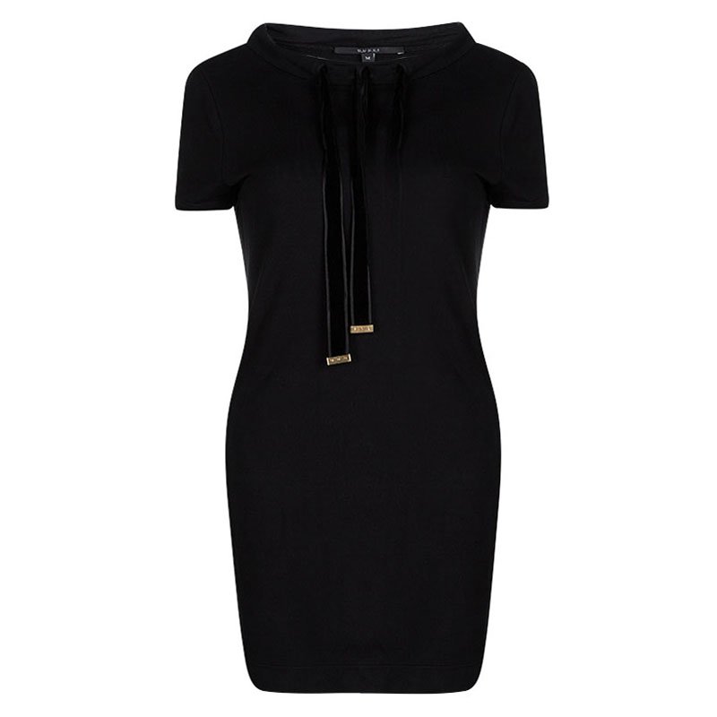 مملوكة مسبقًا Gucci Black Cotton Knit Shift Dress M