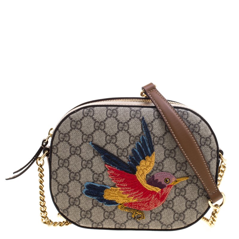 Gucci Beige/Brown GG Supreme Canvas Limited Edition Crossbody Bag