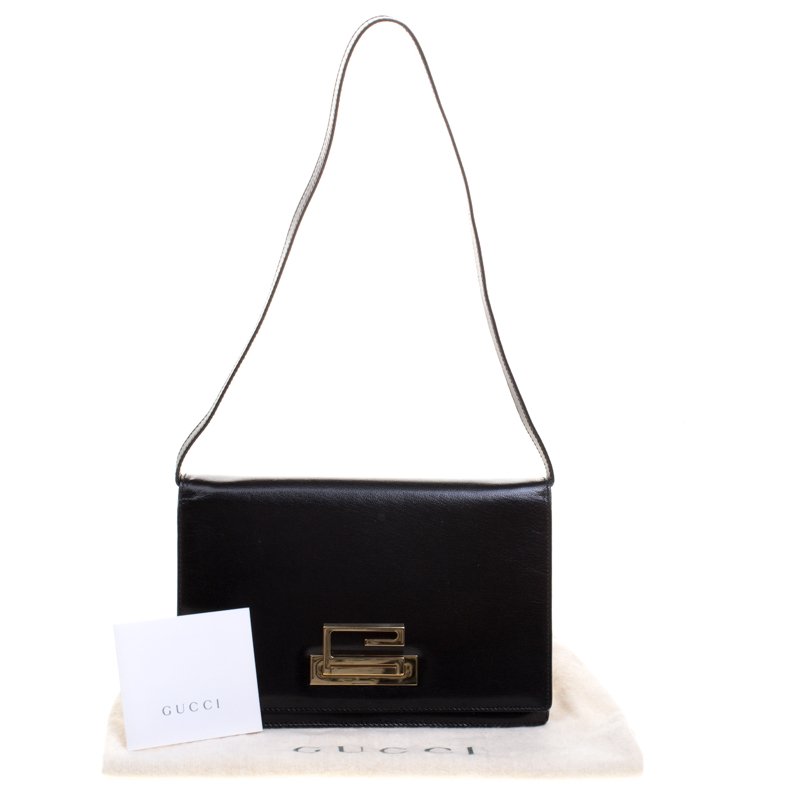 80's Vintage Gucci black leather clutch shoulder bag with logo motif c –  eNdApPi ***where you can find your favorite designer  vintages..authentic, affordable, and lovable.