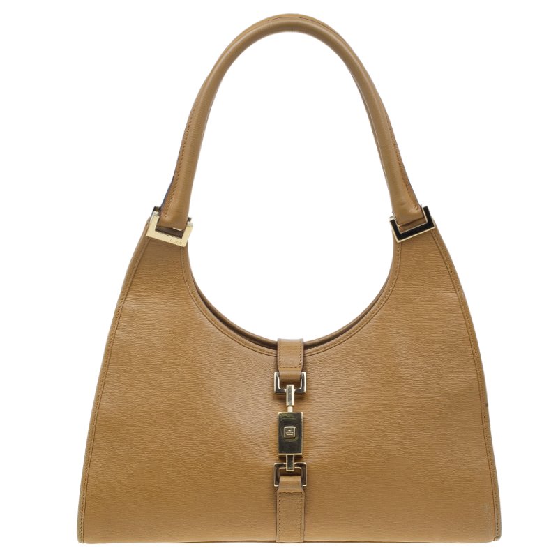 Pre Owned حقيبة يد غوتشي باردوت بوفير جلد برونزي