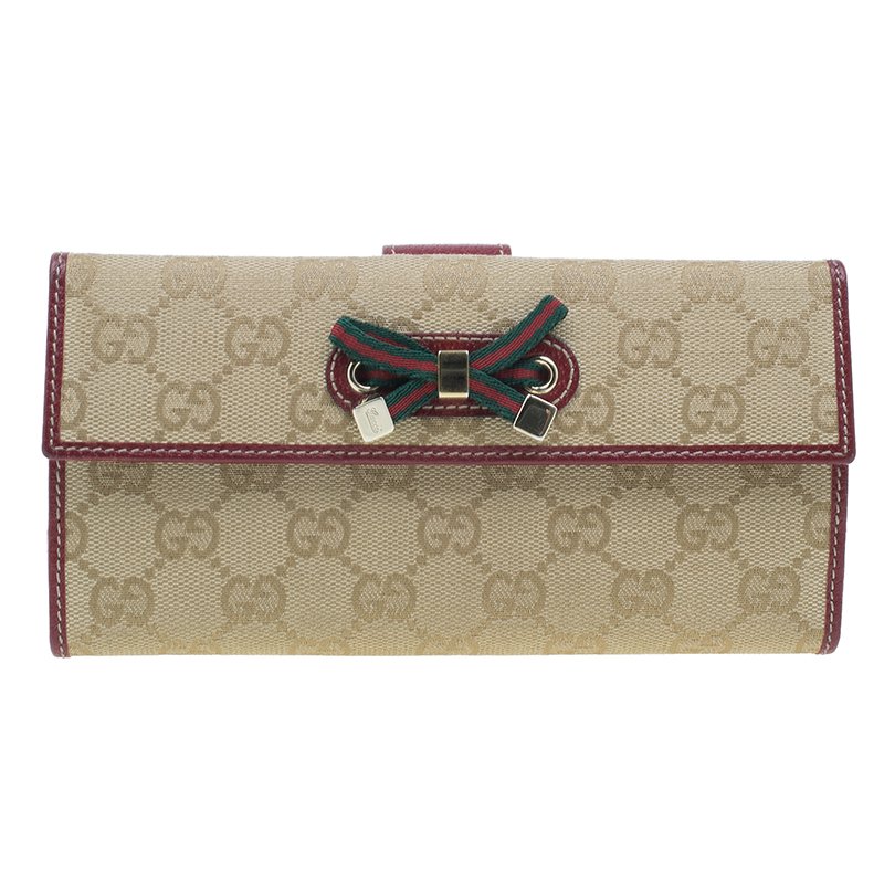 مملوكة مسبقًا محفظة غوتشي كونتينيتال برينسي كانفاس بيج غوتشيسيما