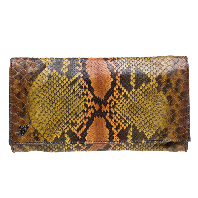 Gucci Multicolored Python Journal Clutch